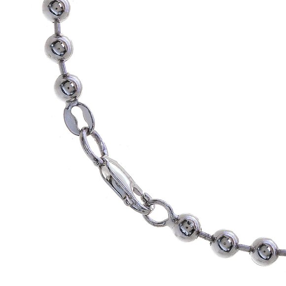 925 Sterling Silver 24" Ball Chain Necklace Made in Italy - Picture 3 of 6